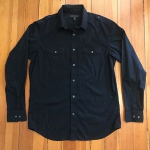 Banana Republic Black Button Down
